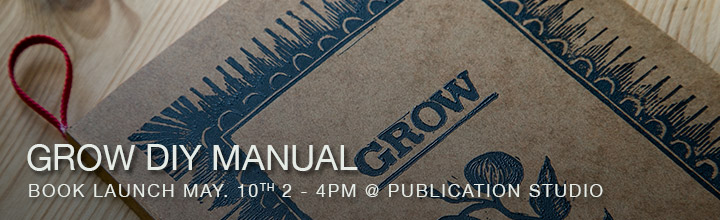 Grow diy Manual: Book Launch